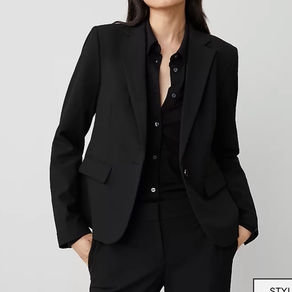 Ann Taylor Black Women's Single-Button Blazer